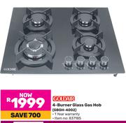 Goldair 4 Burner Glass Gas Hob GBGH-4002