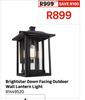 Brightstar Down Facing Outdoor Wall Lantern Light 81449520