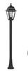 Plastic & Glass Outdoor Medium Post Light E27 Black 81483446