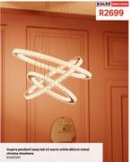 Inspire Pendant Lamp LED x 3 Warm White D62cm Metal Chrome Shoshone 81485581