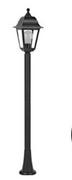 Plastic & Glass Outdoor Medium Post Light E27 Black 81483446