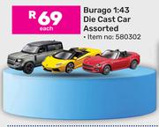 Burago 1:43 Die Cast Car Assorted