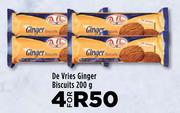 De Vries Ginger Biscuits-For 4 x 200g