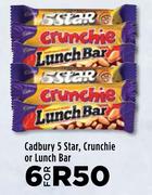 Cadbury 5 Star, Crunchie Or Lunch Bar-For 6