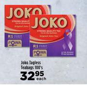 Joko Tagless Teabags-100's Each