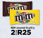 M&M's Assorted-For 2 x 36g/45g