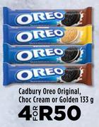 Cadbury Oreo Original, Choc Cream Or Golden-For 4  x 133g