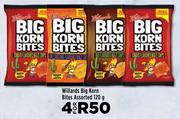 Willards Big Korn Bites Assorted-For 4 x 120g