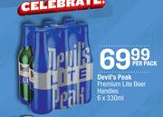 Devil's Peak Premium Lite Beer Handies-6 x 330ml Per Pack