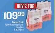Brutal Fruit Ruby Apple Spritzer Handies-For 2 x 6 x 275ml 