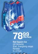 Red Square Ice (All Variants Excl. Energising Range) Handies-6 x 275ml Per Pack