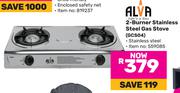Alva 2-Burner Stainless Steel Gas Stove GCS04