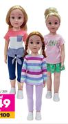 Kid Connection 80cm Wispy Walker Doll Assorted-Each