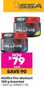 SSA Hallfire Pre-Workout Assorted-120g Each