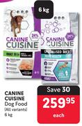 Canine Cuisine Dog Food (All Variants)-6Kg Each