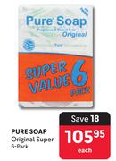 Pure Soap Original Super 6 Pack-Each