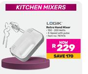 Logik Retro Hand Mixer