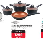 Home Living 7 Piece Non Stick Cookware Set-Per Set