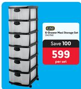 GSI 6 Drawer Maxi Storage Set-Per Set