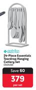 Eetrite 24 Piece Essentials Teardrop Hanging Cutlery Set-Per Set