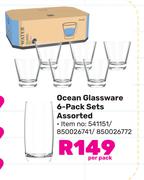 Ocean Glassware 6 Pack Sets 541151/850026741/850026772