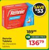 Rennie Tablets 96 Chewable Tablets