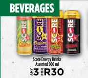 Score Energy Drinks Assorted-For 3 x 500ml