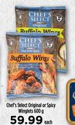 Chef's Select Original Or Spicy Winglets-600g Each