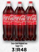 Coca Cola Original Less Sugar-For 3 x 1.5L