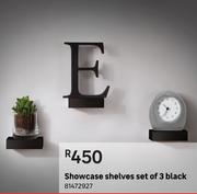 Showcase Shelves Set Of 3 Black 81472927