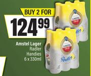 Amstel Lager Radler Handies-For 2 x 6 x 330ml