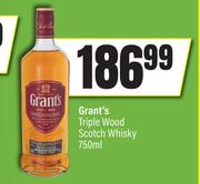 Grant's Triple Wood Scotch Whisky-750ml