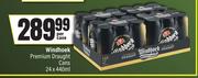 Windhoek Premium Draught Cans-24 x 440ml Per Case