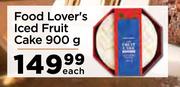 Food Lover's Iced Fruit Cake-900g Each