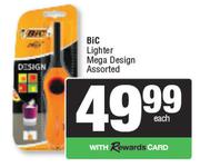 Bic Lighter Mega Design Assorted-Each