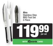 Alva Stainless Steel BBQ Tool Set 3 Piece-Per Set