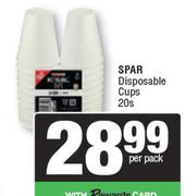 0Spar Disposable Cups 20s-Per Pack