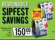 Heineken 0.0% Non Alcoholic Lager Handies-For 2 x 6 x 330ml