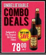 Sedgwick's The Original Old Brown-For 2 x 750ml