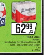 Fitch & Leedes Moments Non Alcoholic Cans-6 x 300ml Per Pack