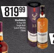 Glenfiddich 15 Year Old Single Malt Scotch Whisky-750ml