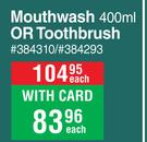 Elmex Mouthwash 400ml Or Toothbrush-Each