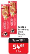 Bakers Strawberry Whirl Biscuits-For 2 x 200g