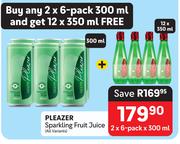 Pleazer Sparkling Fruit Juice (All Variants)-2 x 6 x 300ml
