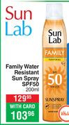 Sun Lab Family Water Resistant Sun Spray SPF50-200ml