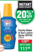 Sun Lab Family Water & Sun Lotion Spray SPF50-200ml