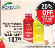 Portia M Water Resistant Oil Sunscreen SPF50 Assorted-100ml Each