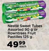 Nestle Sweet Tubes Assorted 90g Or Rowntrees Fruit Pastilles 125g-Each