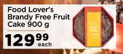 Food Lover's Brandy Free Fruit Cake-900g Each