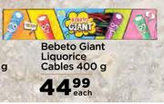 Bebeto Giant Liquorice Cables-400g Each